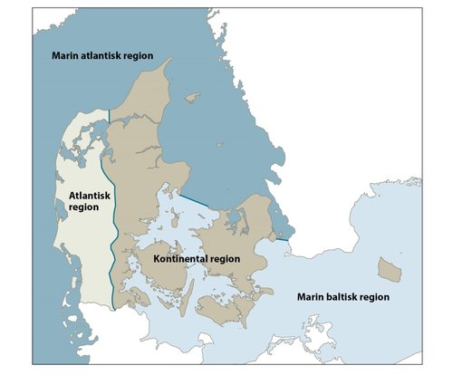 Kort - biogeografiske og marine regioner